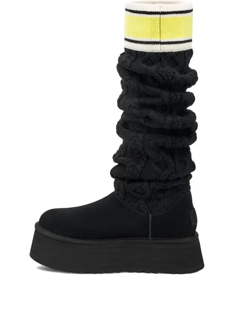 Кроссовки классические свитер буква высота 2см Ugg — изображение 1 из 4, черный/желтый