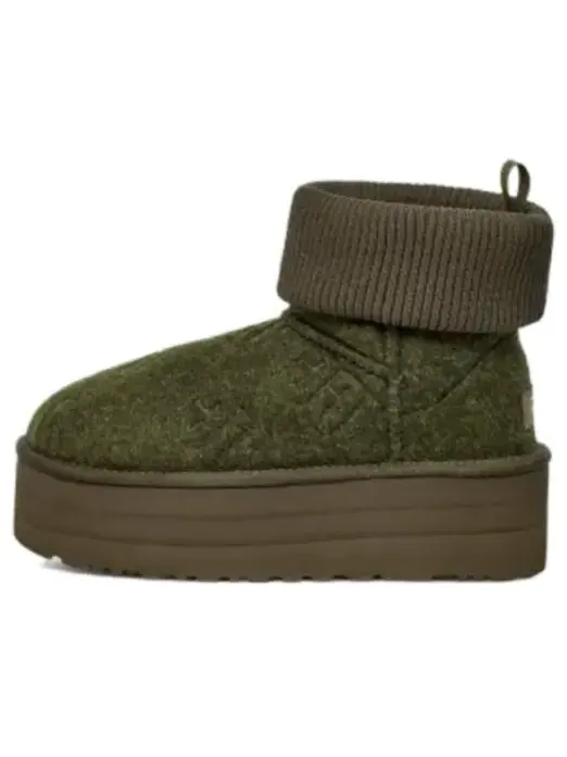 Угги (WMNS) UGG Classic Mini Platform Felted 'Forest Night' — изображение 1 из 1, зеленый
