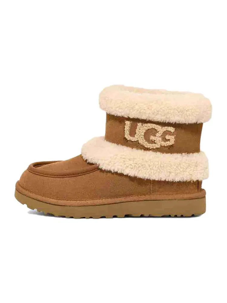 (WMNS) UGG Classic Ultra Mini Fluff 'Chestnut' — изображение 2 из 6, орех