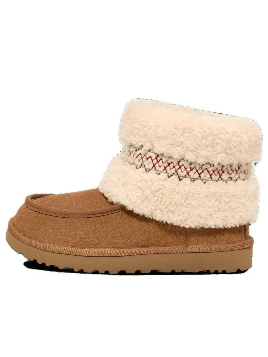 Кроссовки (WMNS) UGG Mini Braid Boot 'Chestnut' — изображение 1 из 5, бежевый