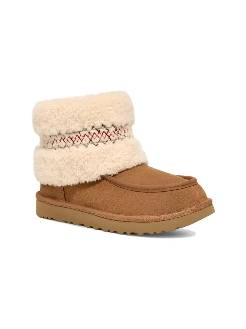 Кроссовки (WMNS) UGG Mini Braid Boot 'Chestnut' — изображение 3 из 5, бежевый