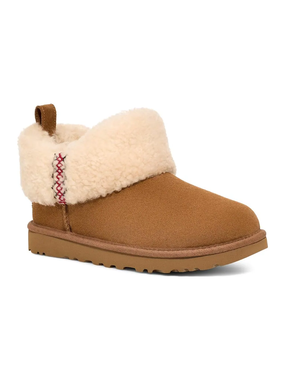 Угги (WMNS) UGG Classic Ultra Mini Braid 'Chestnut' — изображение 3 из 4, бежевый