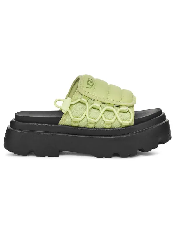 Тапочки callie sandal 'caterpillar' Ugg — изображение 2 из 4, зеленый/черный