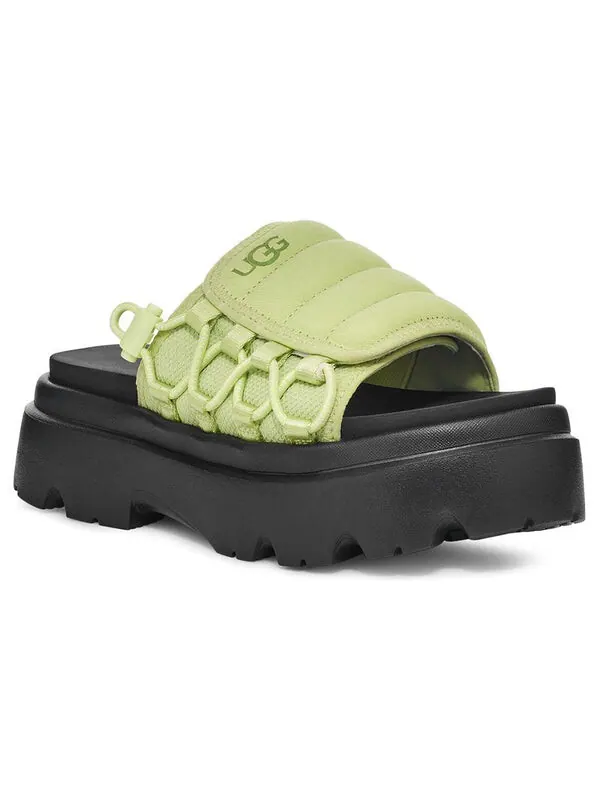 Тапочки callie sandal 'caterpillar' Ugg — изображение 3 из 4, зеленый/черный
