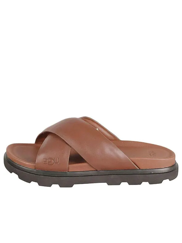 Тапочки capitola cross slide sandal 'cognac' Ugg — изображение 1 из 4, коричневый