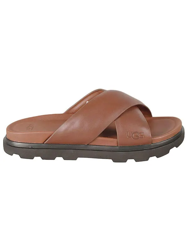 Тапочки capitola cross slide sandal 'cognac' Ugg — изображение 2 из 4, коричневый