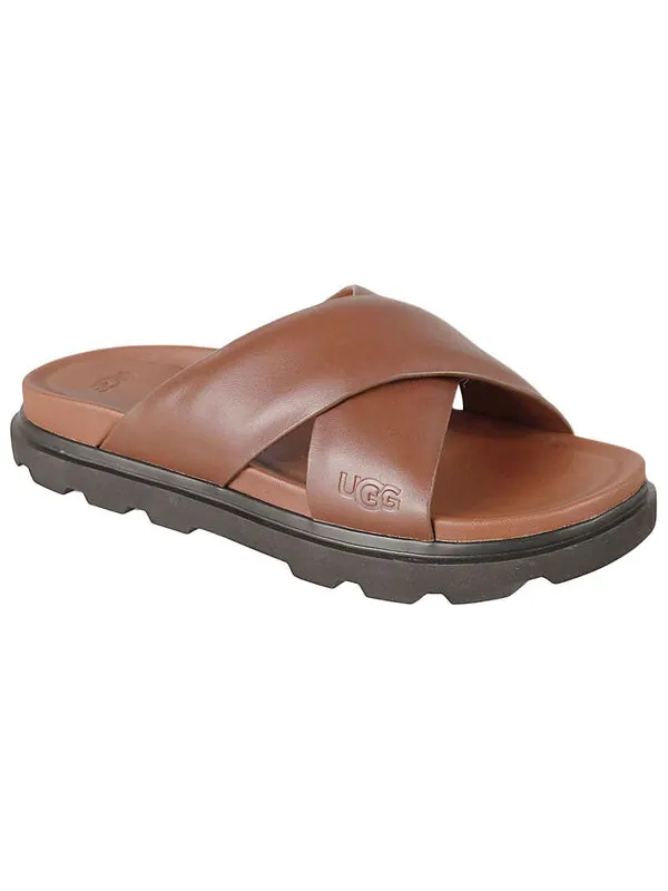 Тапочки capitola cross slide sandal 'cognac' Ugg — изображение 3 из 4, коричневый