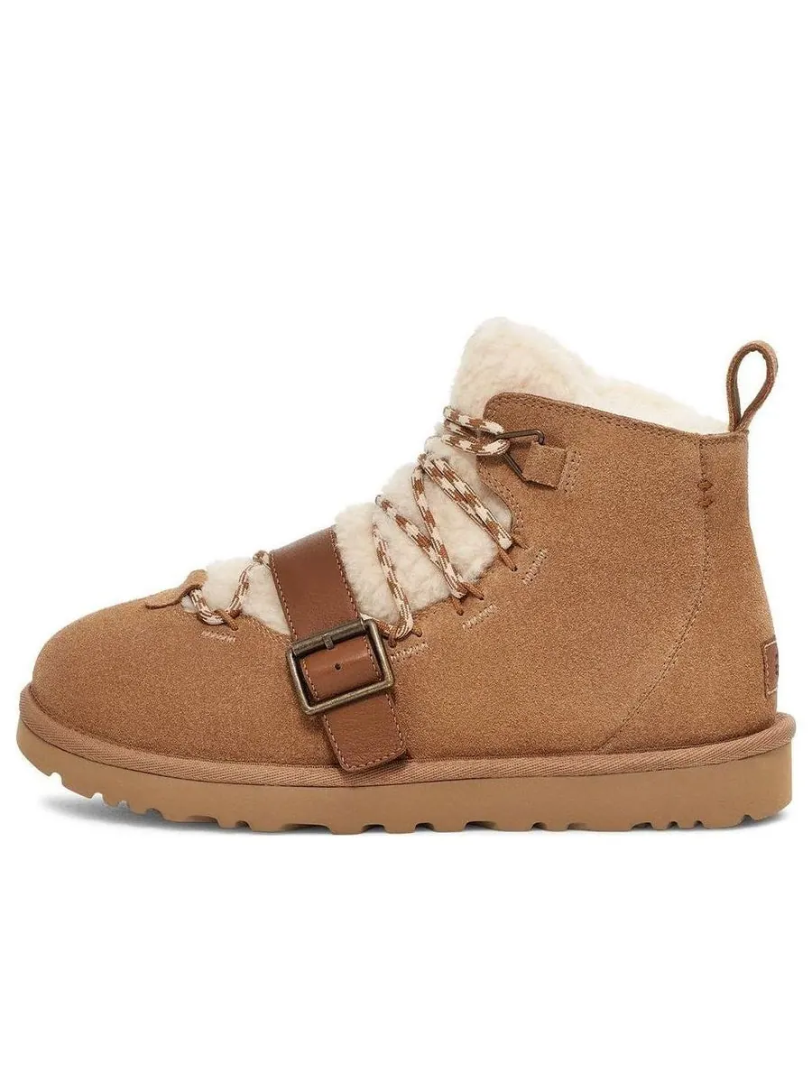 Кроссовки (WMNS) UGG Dune Mini Shearling Boot 'Chestnut' — изображение 1 из 5, коричневый