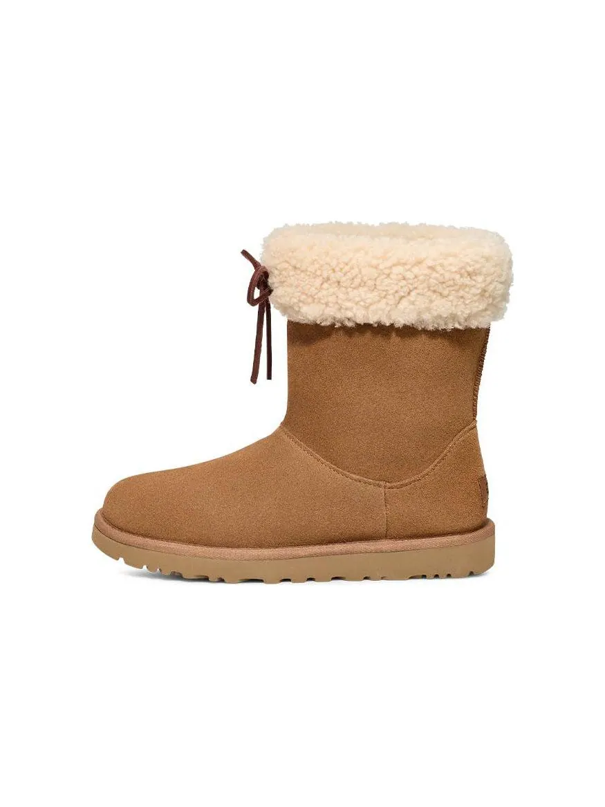 Угги (WMNS) UGG Sarissa Shearling Short Boot 'Chestnut' — изображение 2 из 4, коричневый