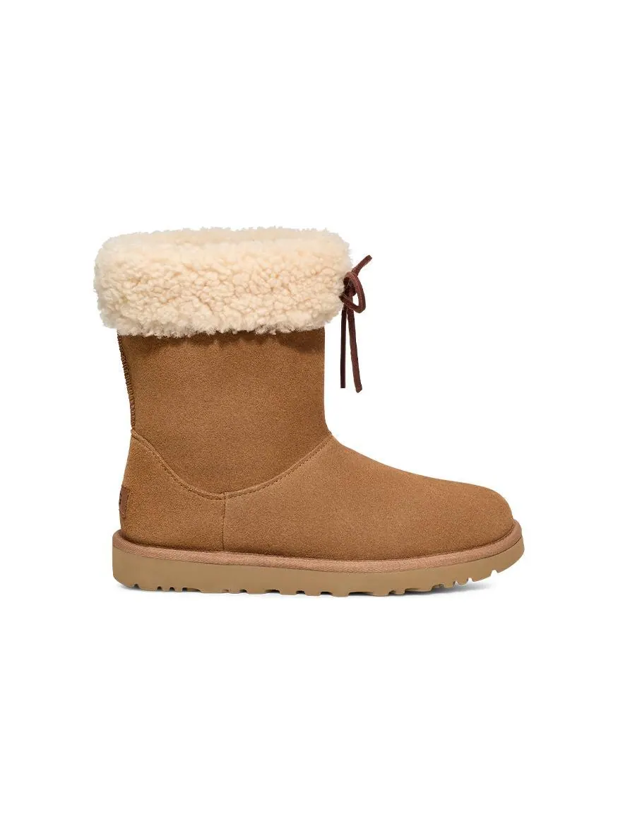 Угги (WMNS) UGG Sarissa Shearling Short Boot 'Chestnut' — изображение 3 из 4, коричневый