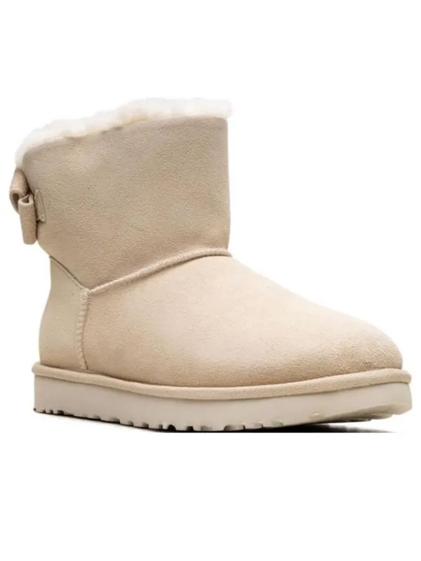 Кроссовки mini bailey suede bow Ugg — изображение 2 из 3, бежевый