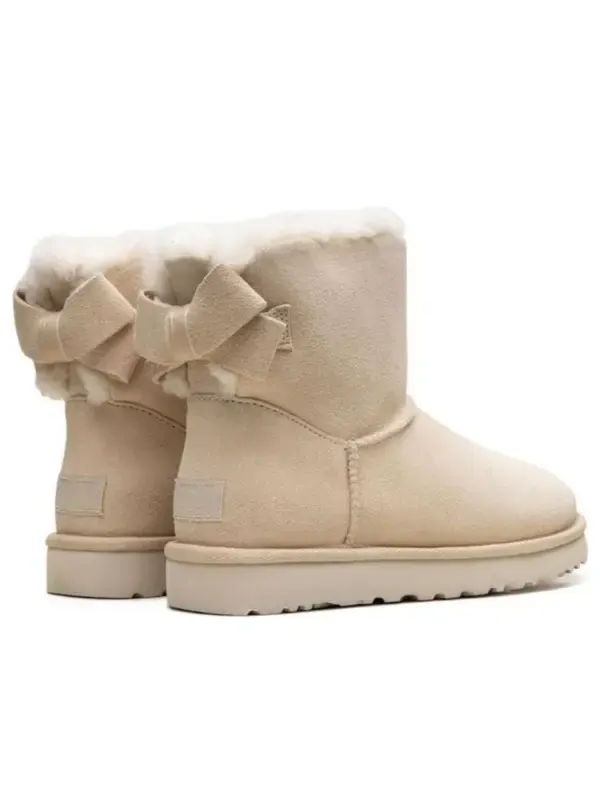 Кроссовки mini bailey suede bow Ugg — изображение 3 из 3, бежевый