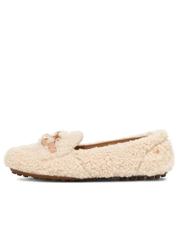 Тапочки слипоны удобные мокасины Ugg — изображение 1 из 4, кремовый/белый