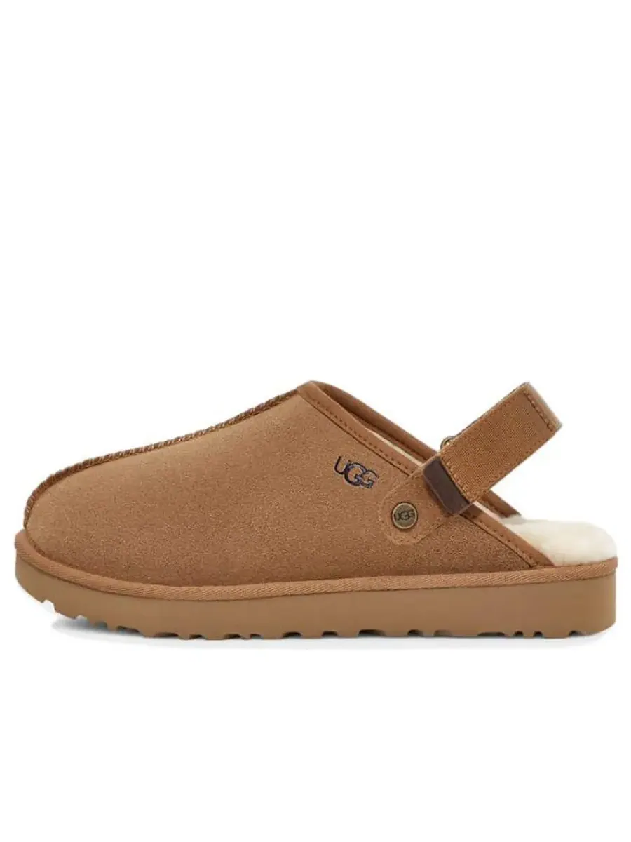 Сандалии (WMNS) UGG Lanah Clog 'Chestnut' — изображение 1 из 3, бежевый