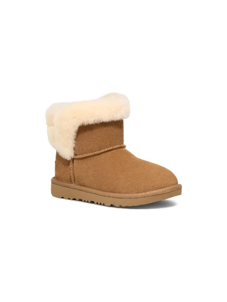 Кроссовки (PS) UGG Classic Low Fur 'Chestnut' — изображение 3 из 6, бежевый
