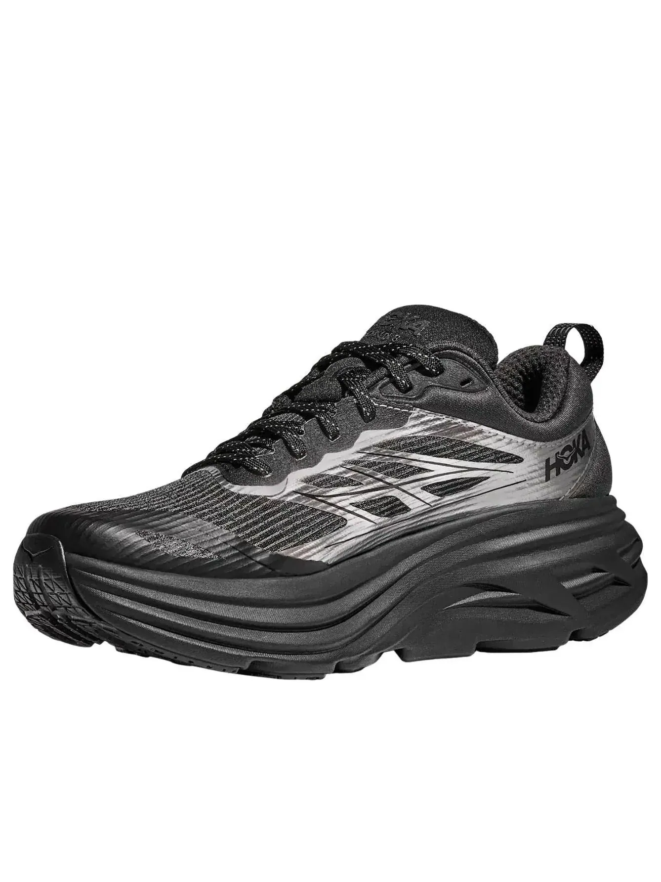 Кроссовки HOKA ONE ONE Bondi 8 Caged 'Silver Carbon Black' — изображение 4 из 6, черный