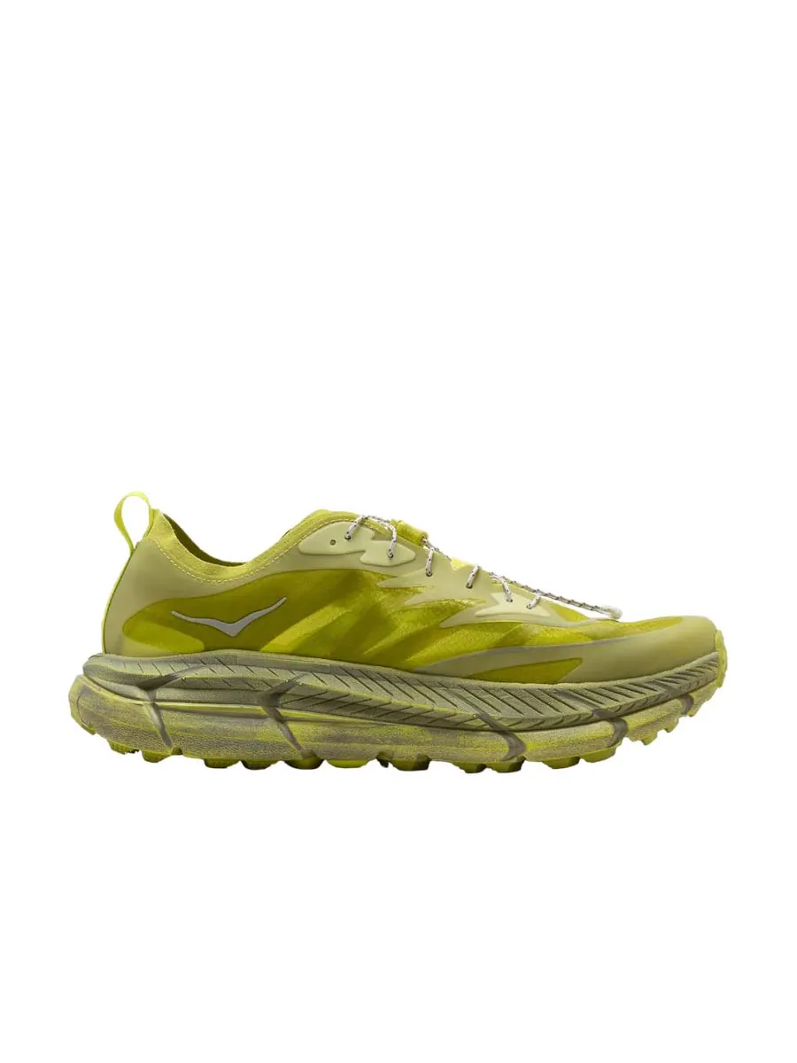 Кроссовки HOKA ONE ONE x Satisfy Mafate Speed 4 Lite 'Sulfur' — изображение 2 из 4, зеленый