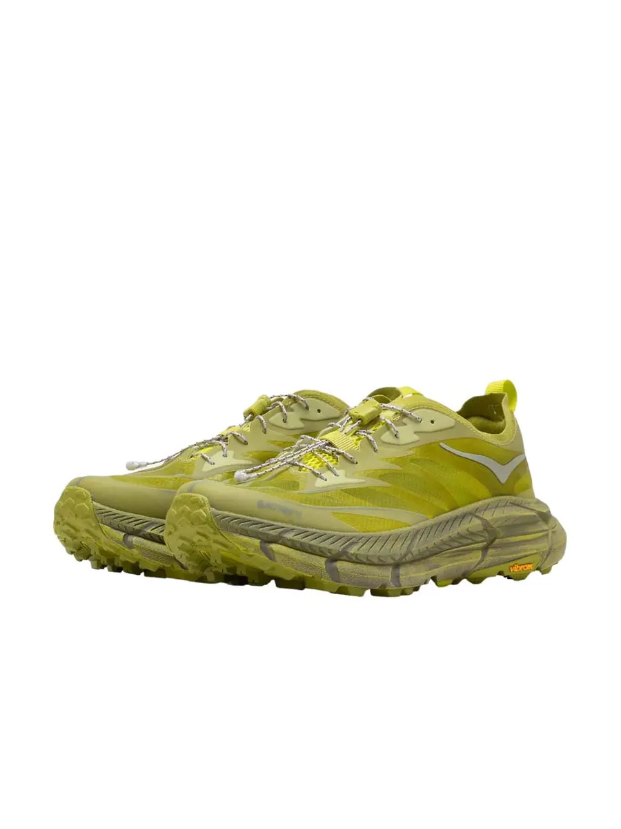 Кроссовки HOKA ONE ONE x Satisfy Mafate Speed 4 Lite 'Sulfur' — изображение 3 из 4, зеленый