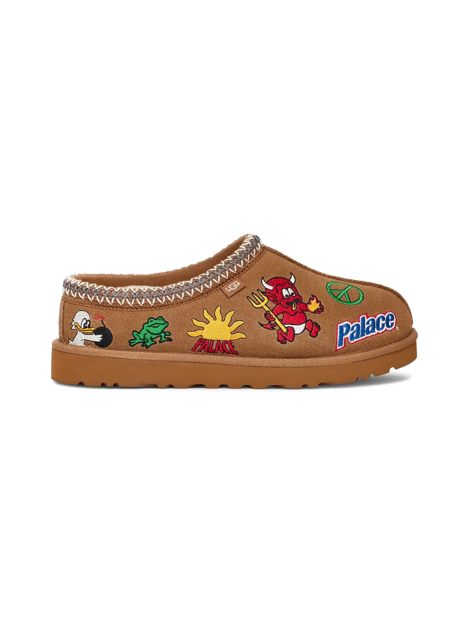 Тапочки UGG x Palace Tasman 'Chestnut' — изображение 2 из 2, орех