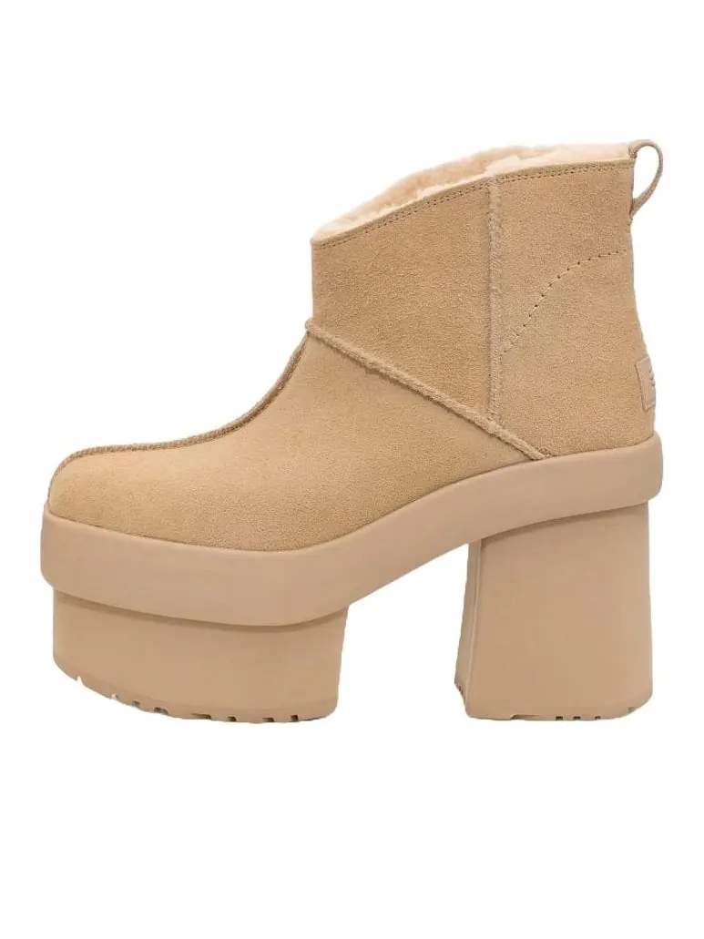 (WMNS) UGG New Heights Platform Mini 'Brown' — изображение 1 из 5, горчичный