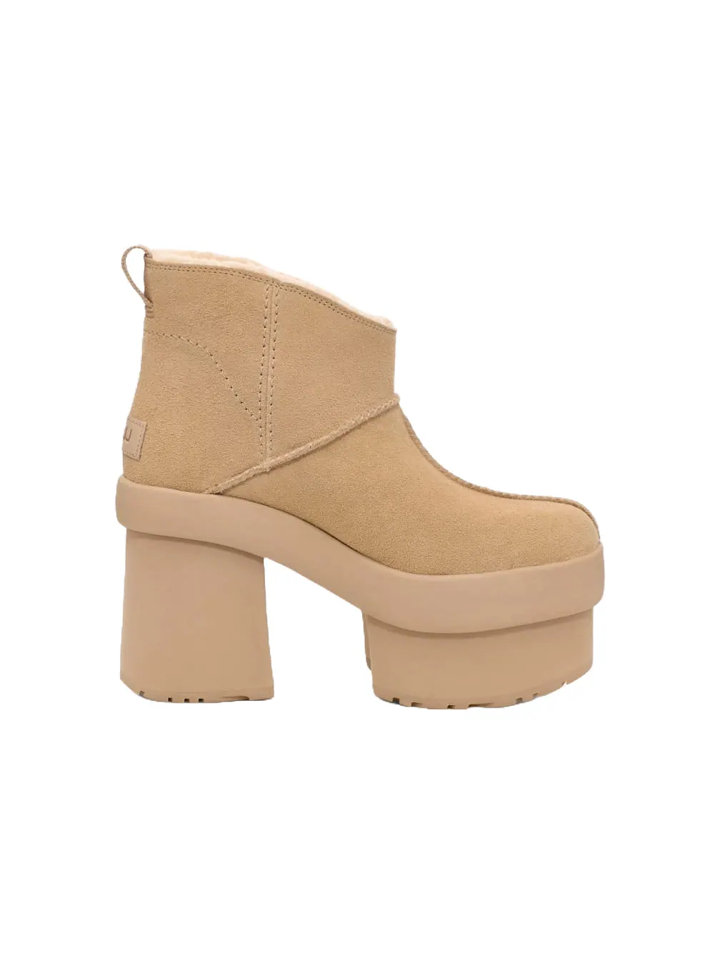 (WMNS) UGG New Heights Platform Mini 'Brown' — изображение 2 из 5, горчичный