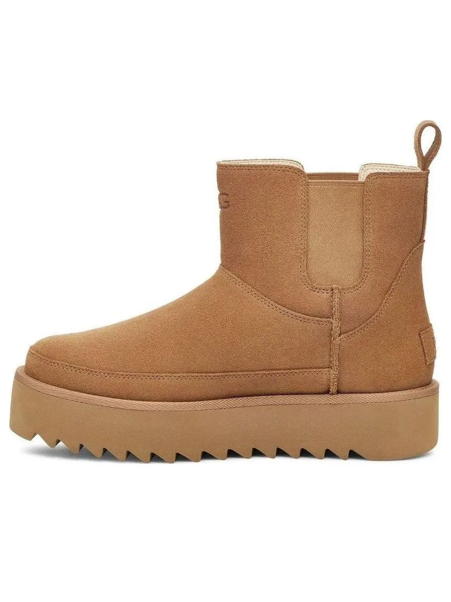Кроссовки (WMNS) UGG Classic Chelsea Platform Mini Boot 'Chestnut' — изображение 1 из 5, бежевый