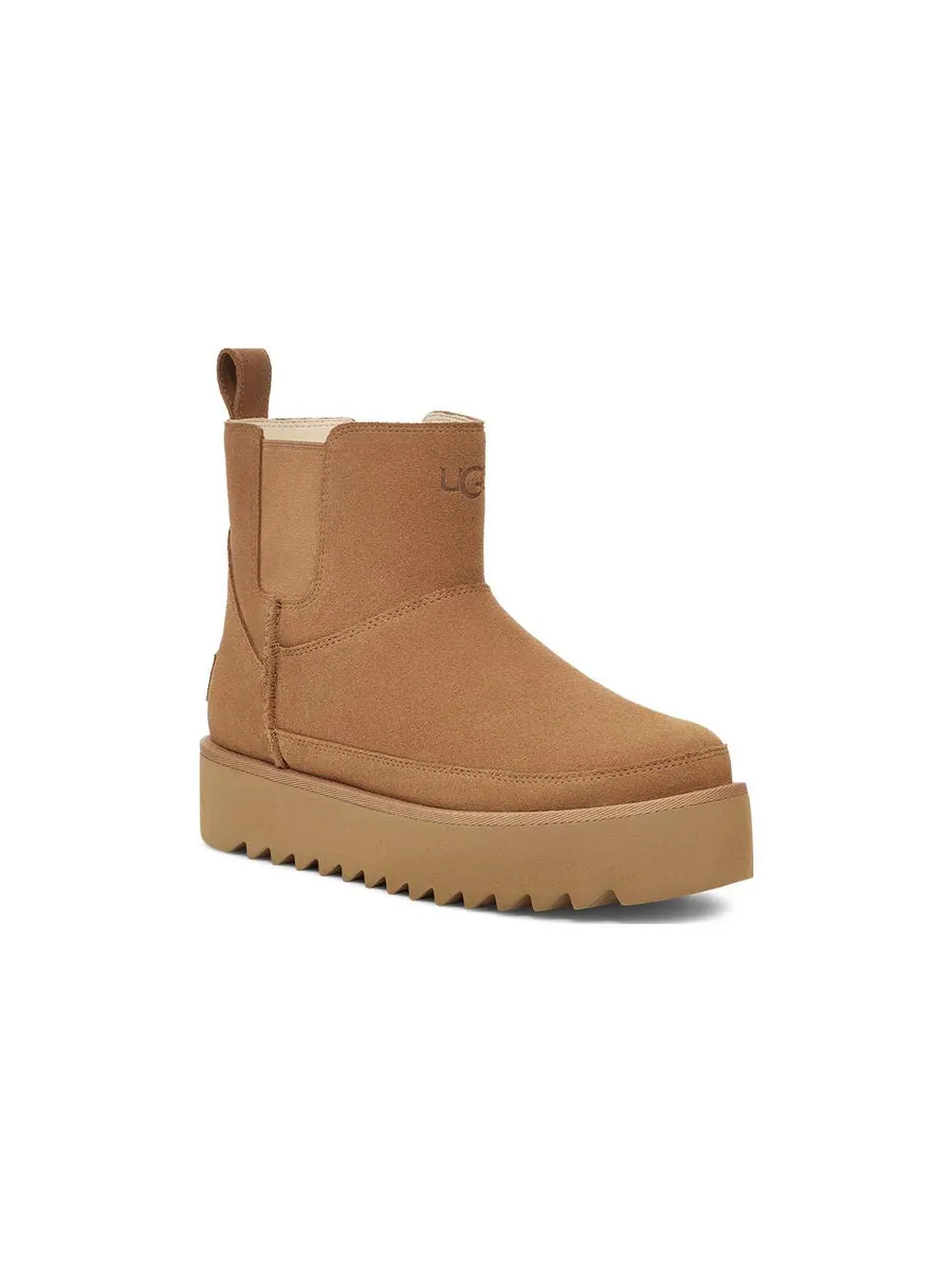 Кроссовки (WMNS) UGG Classic Chelsea Platform Mini Boot 'Chestnut' — изображение 3 из 5, бежевый