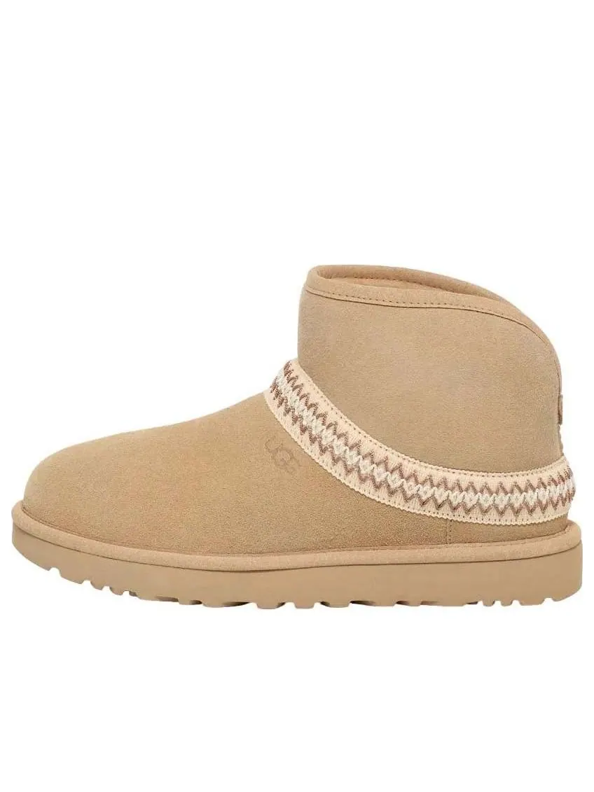 Кроссовки (WMNS) UGG Classic Mini Crescent 'Mustard Seed' — изображение 1 из 1, коричневый