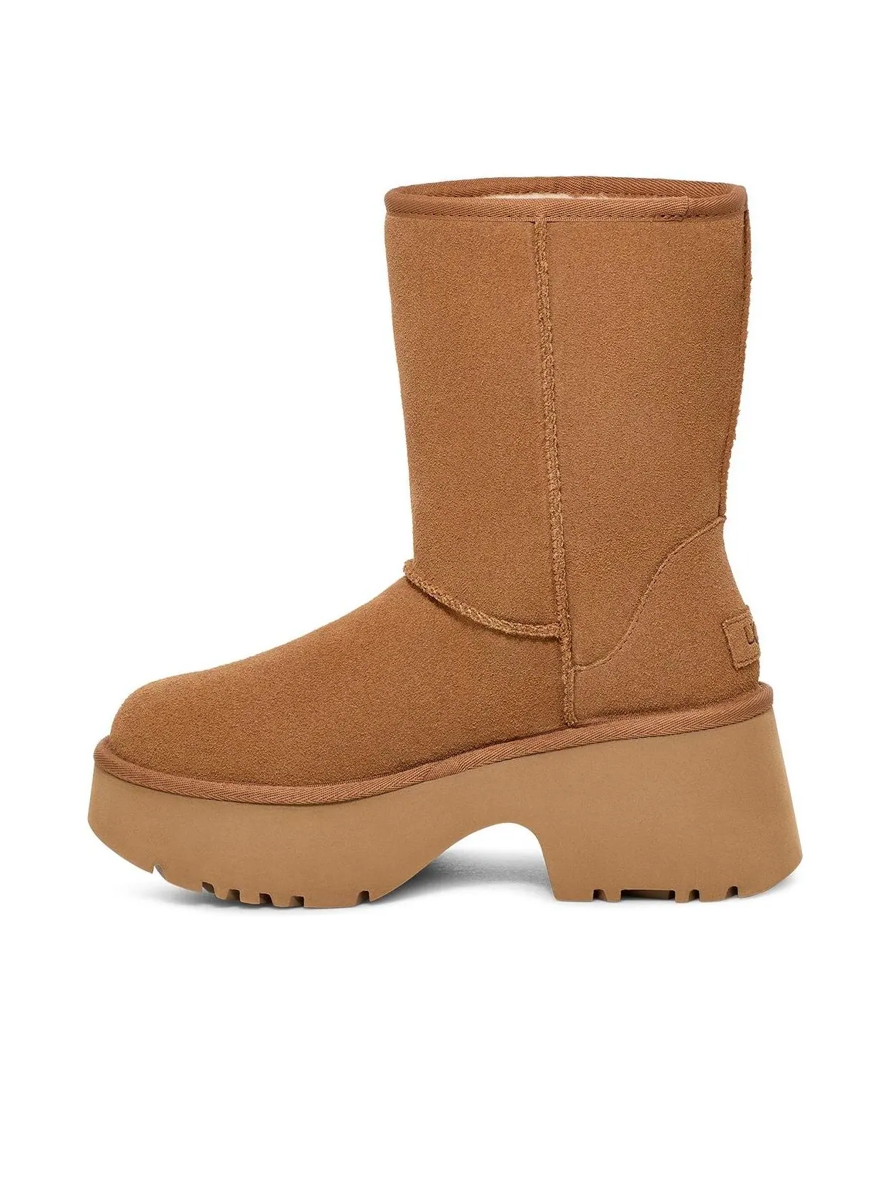 (WMNS) UGG Classic Short New Heights 'Chestnut' — изображение 1 из 6, орех