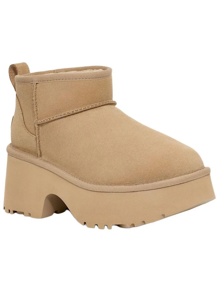 (WMNS) UGG Classic Ultra Mini New Heights 'Mustard Seed' — изображение 3 из 6, горчичный