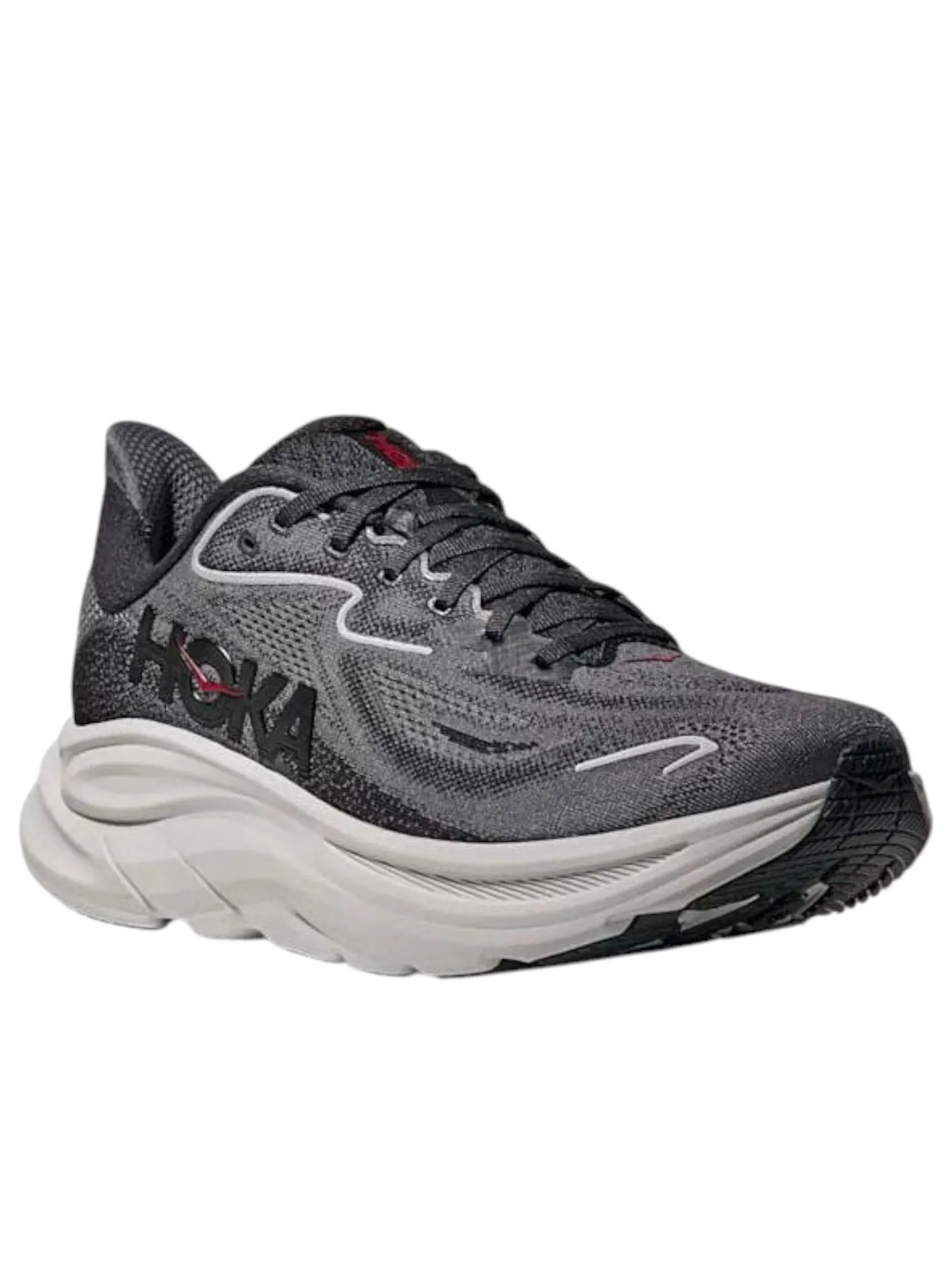 Hoka One One Clifton 10 'Carbon Black Satellite Grey' — изображение 2 из 6, черный/серый