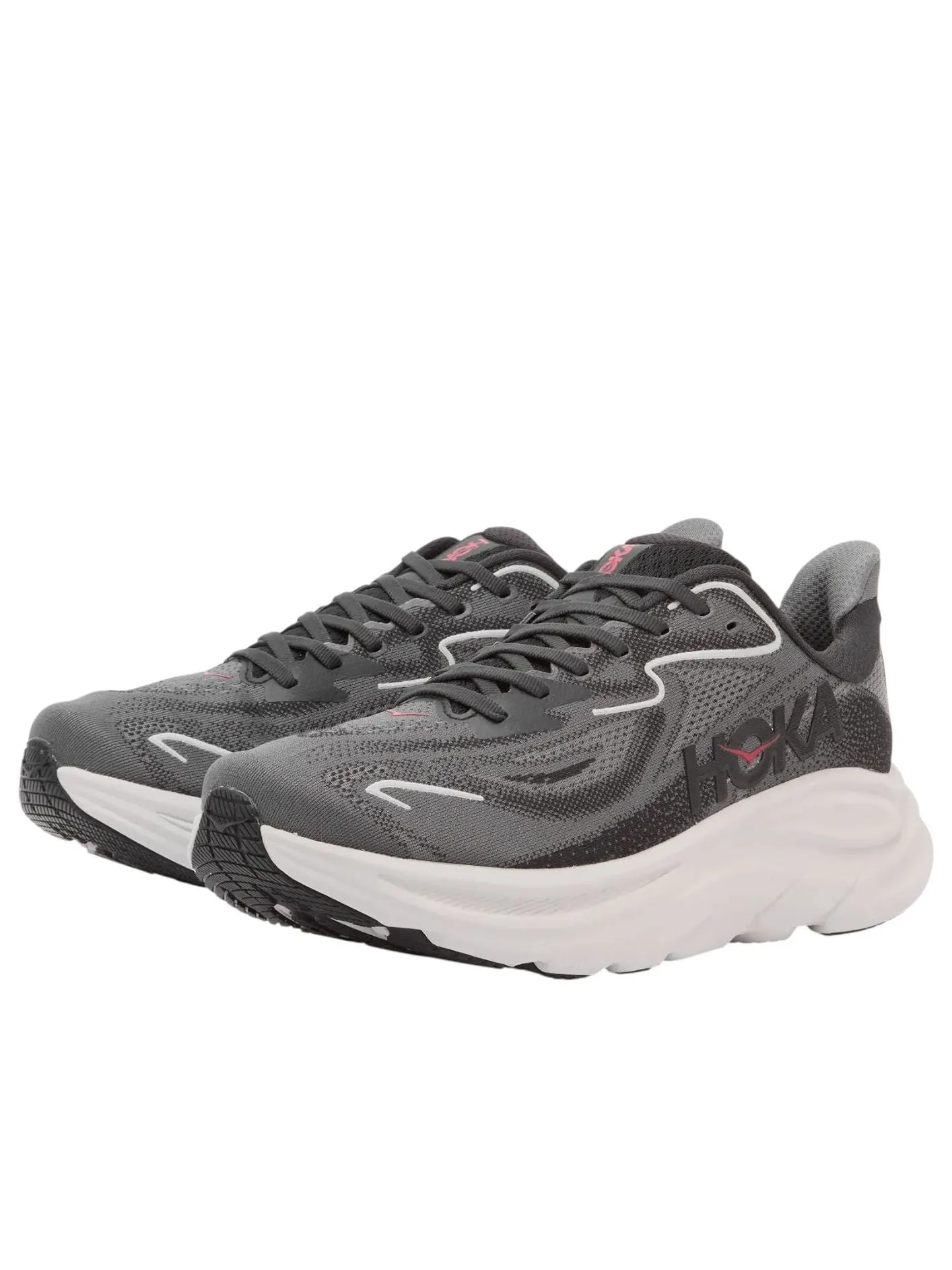 Hoka One One Clifton 10 'Carbon Black Satellite Grey' — изображение 3 из 6, черный/серый