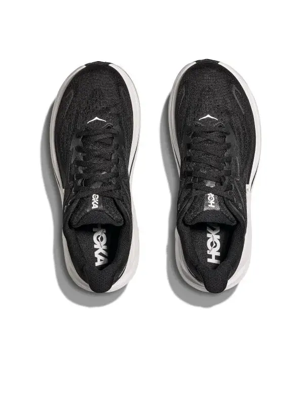 Кроссовки (WMNS) HOKA ONE ONE Clifton 10 Wide 'Black White' — изображение 5 из 6, черный