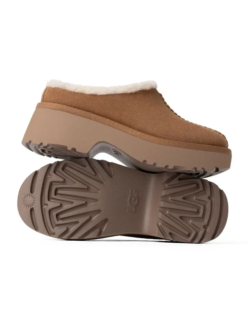 Кроссовки (WMNS) UGG New Heights Cozy Clog 'Chestnut' — изображение 2 из 5, бежевый