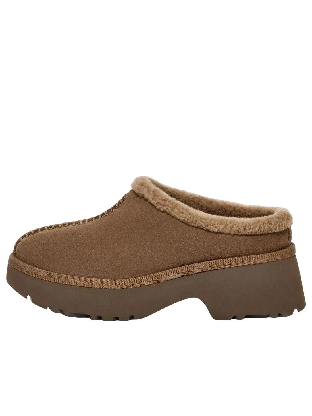 Угги (WMNS) UGG New Heights Cozy Clog 'Hickory' — изображение 1 из 6, коричневый