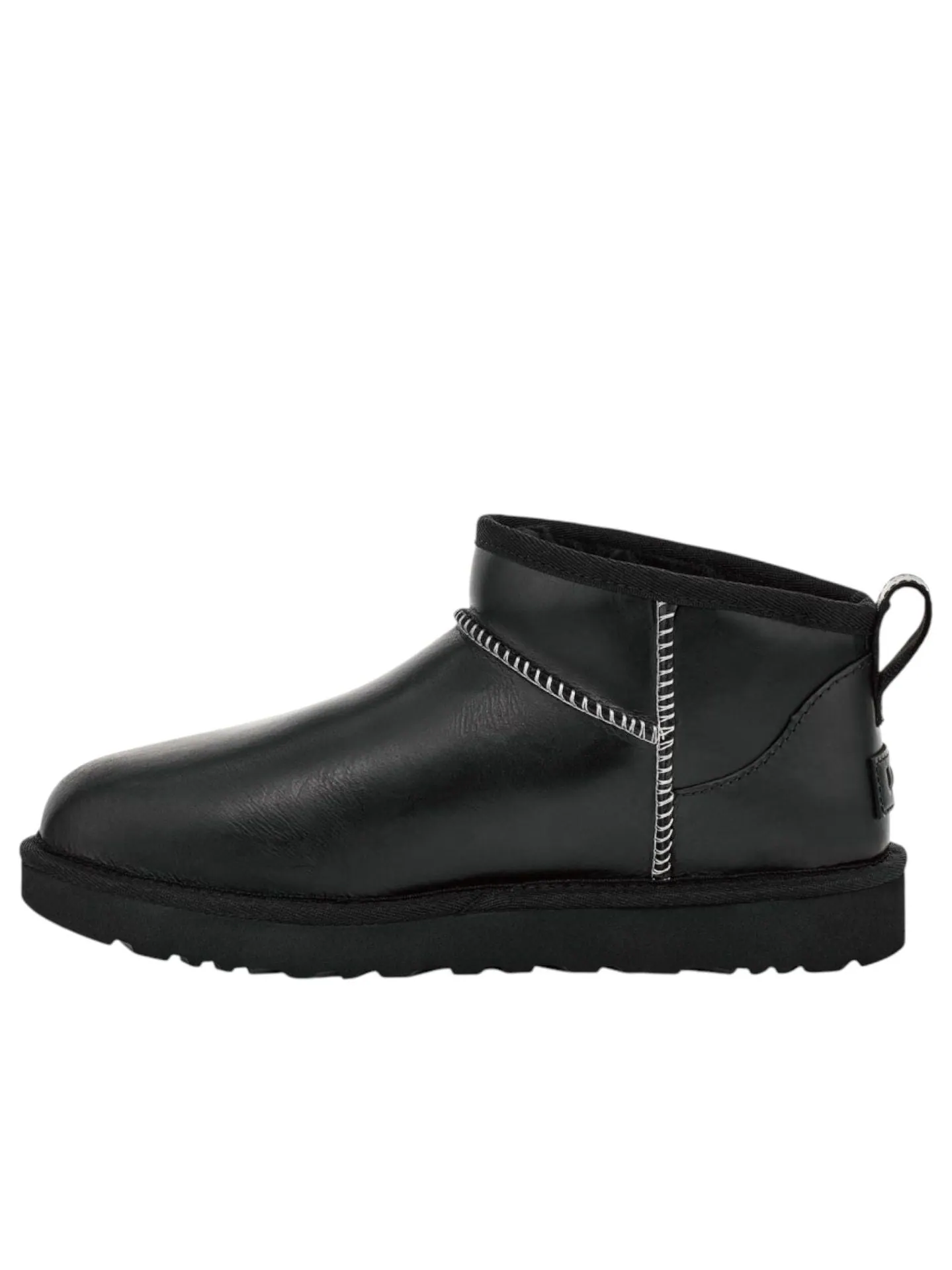 Угги (WMNS) UGG Classic Ultra Mini LTHR Regen Snow Boots 'Black' — изображение 1 из 5, черный