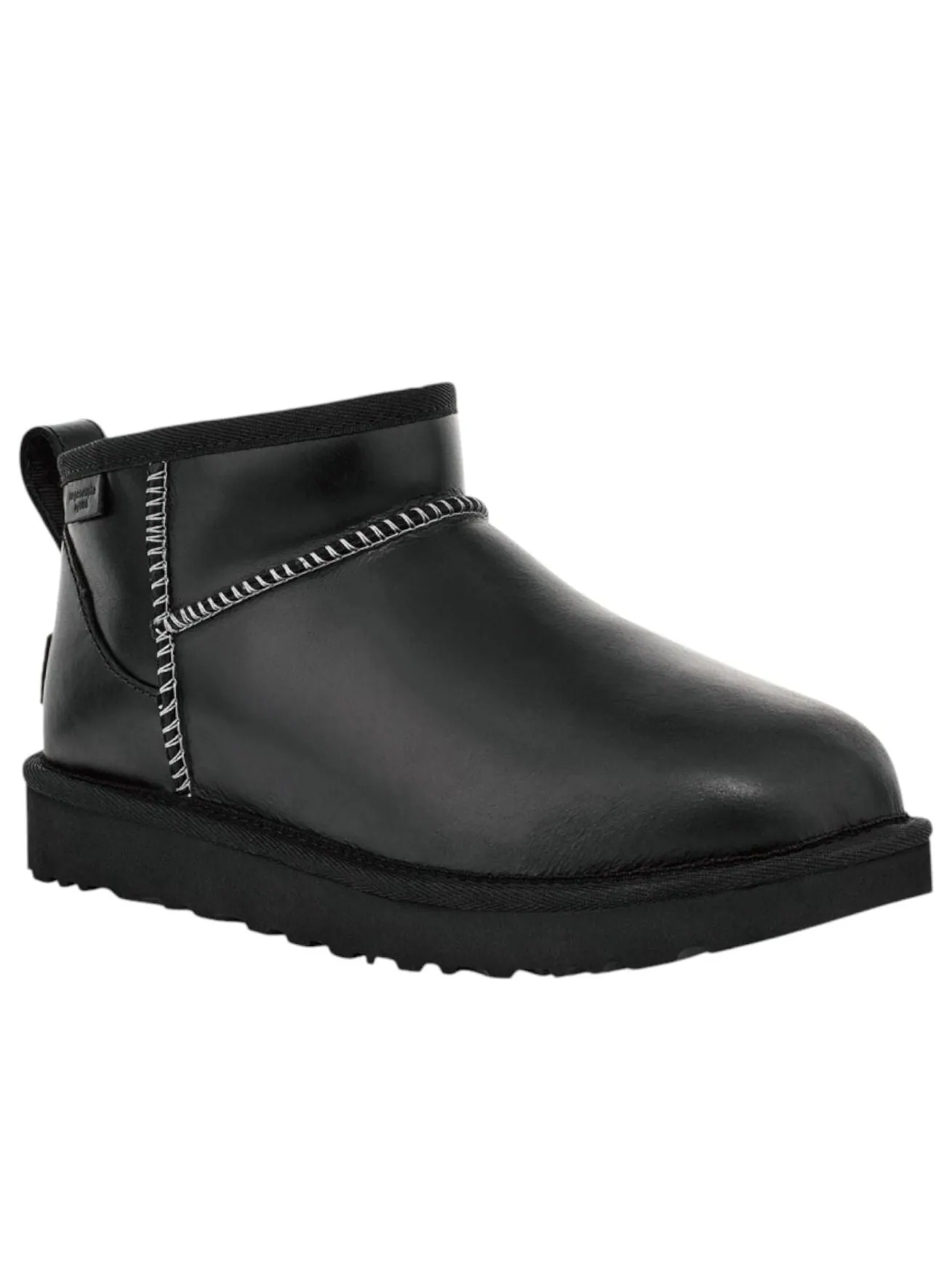 Угги (WMNS) UGG Classic Ultra Mini LTHR Regen Snow Boots 'Black' — изображение 2 из 5, черный