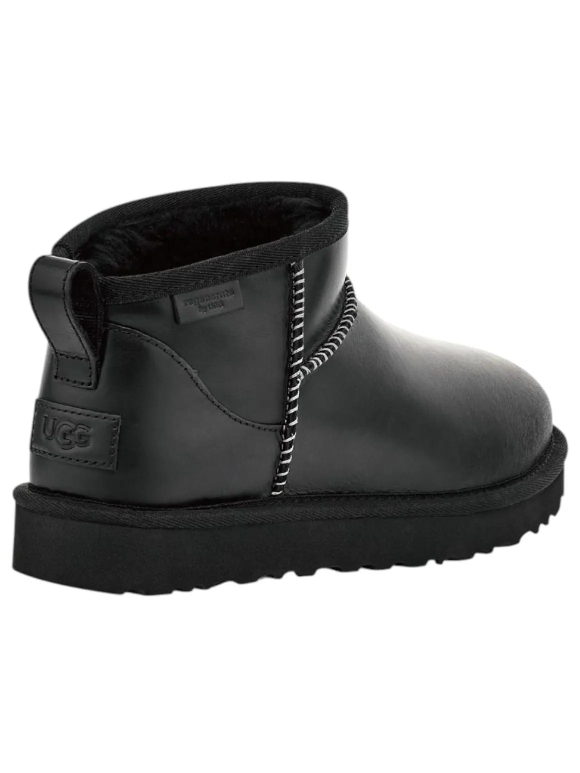 Угги (WMNS) UGG Classic Ultra Mini LTHR Regen Snow Boots 'Black' — изображение 3 из 5, черный