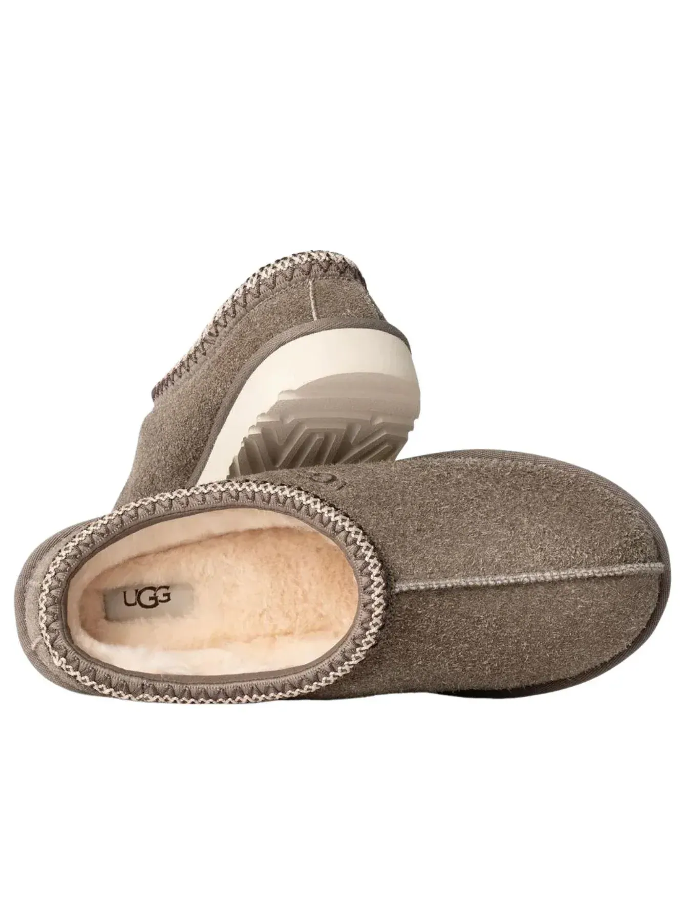Замшевые тапочки UGG Tasman Shaggy 'Smoke Plume' — изображение 4 из 5, серый