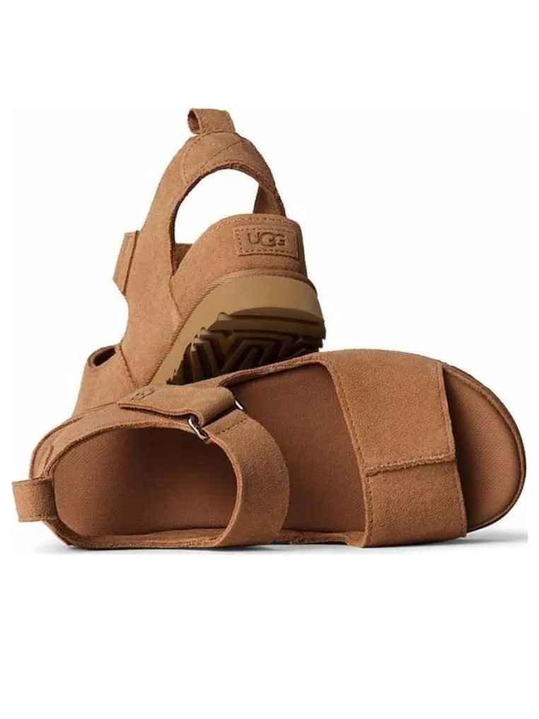 Сандалии (WMNS) UGG Goldenstar Hi Sandal 'Chestnut' — изображение 3 из 4, бежевый