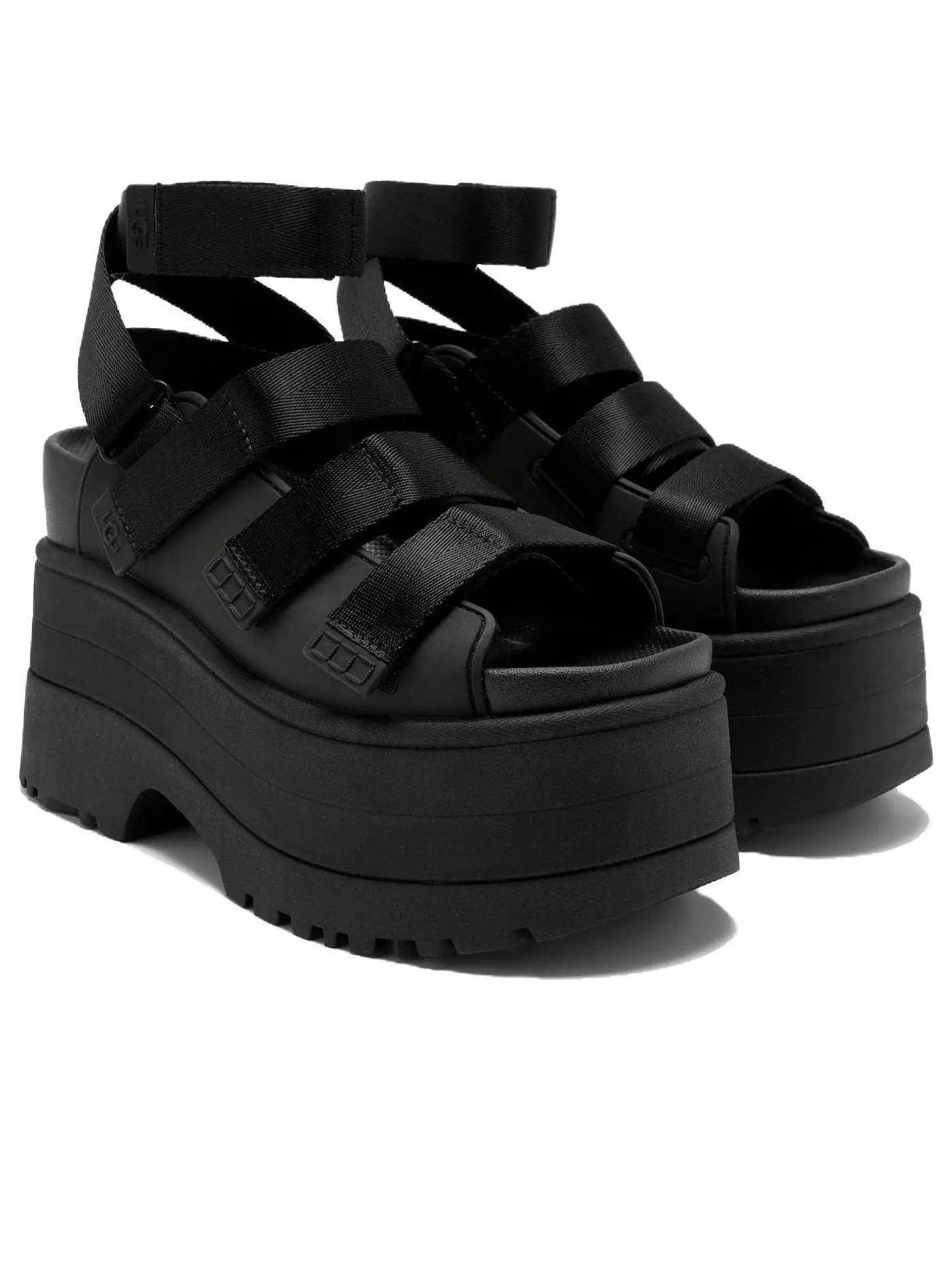 Сандалии (WMNS) UGG GoldenRise Platform Sandals 'Black' — изображение 2 из 3, черный