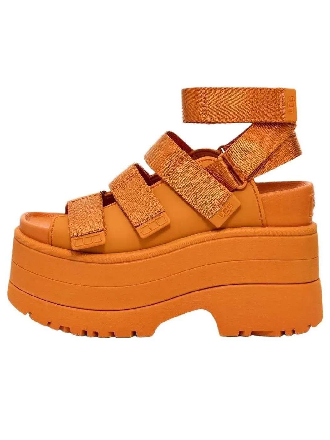 (WMNS) Сандалии на платформе UGG GoldenRise, цвет «Темно-абрикосовый» — изображение 1 из 6