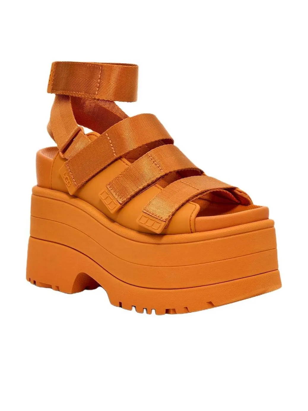 Сандалии (WMNS) UGG GoldenRise Platform Sandals 'Dark Apricot' — изображение 3 из 6, оранжевый