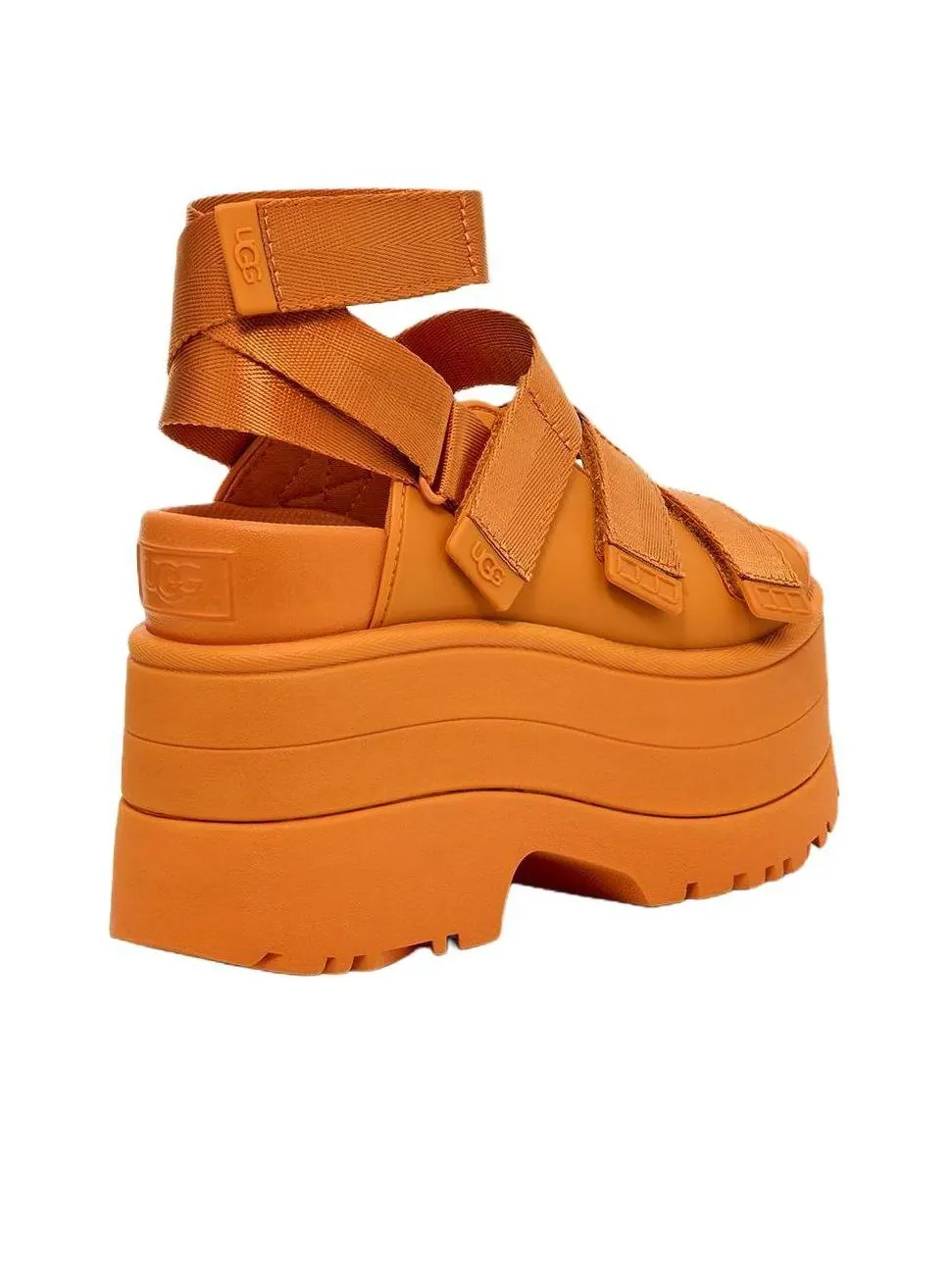 Сандалии (WMNS) UGG GoldenRise Platform Sandals 'Dark Apricot' — изображение 4 из 6, оранжевый