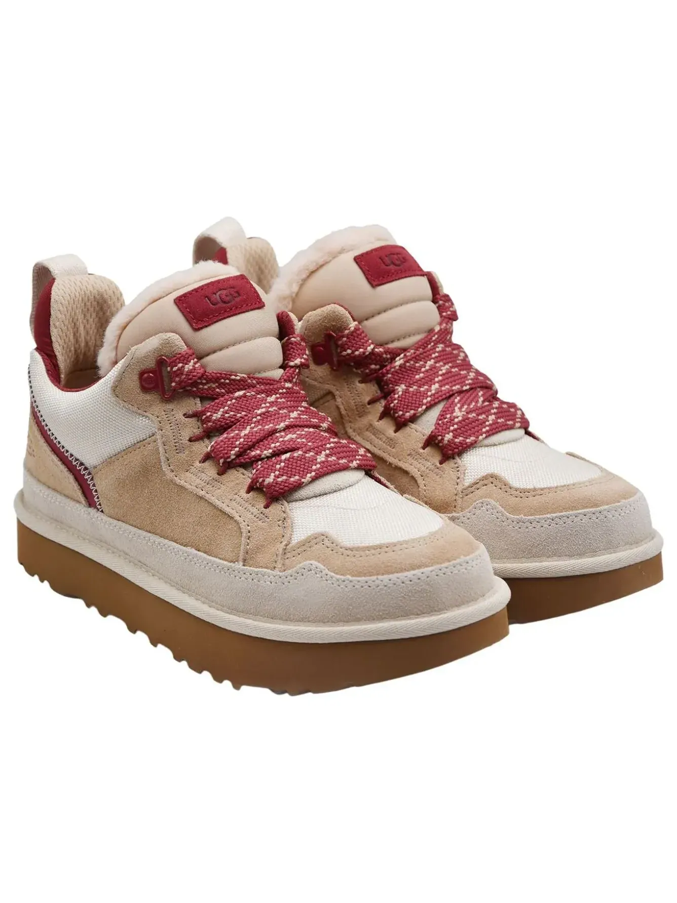 Кроссовки UGG Lowmel 'Driftwood Biking Red' — изображение 2 из 5, бежевый