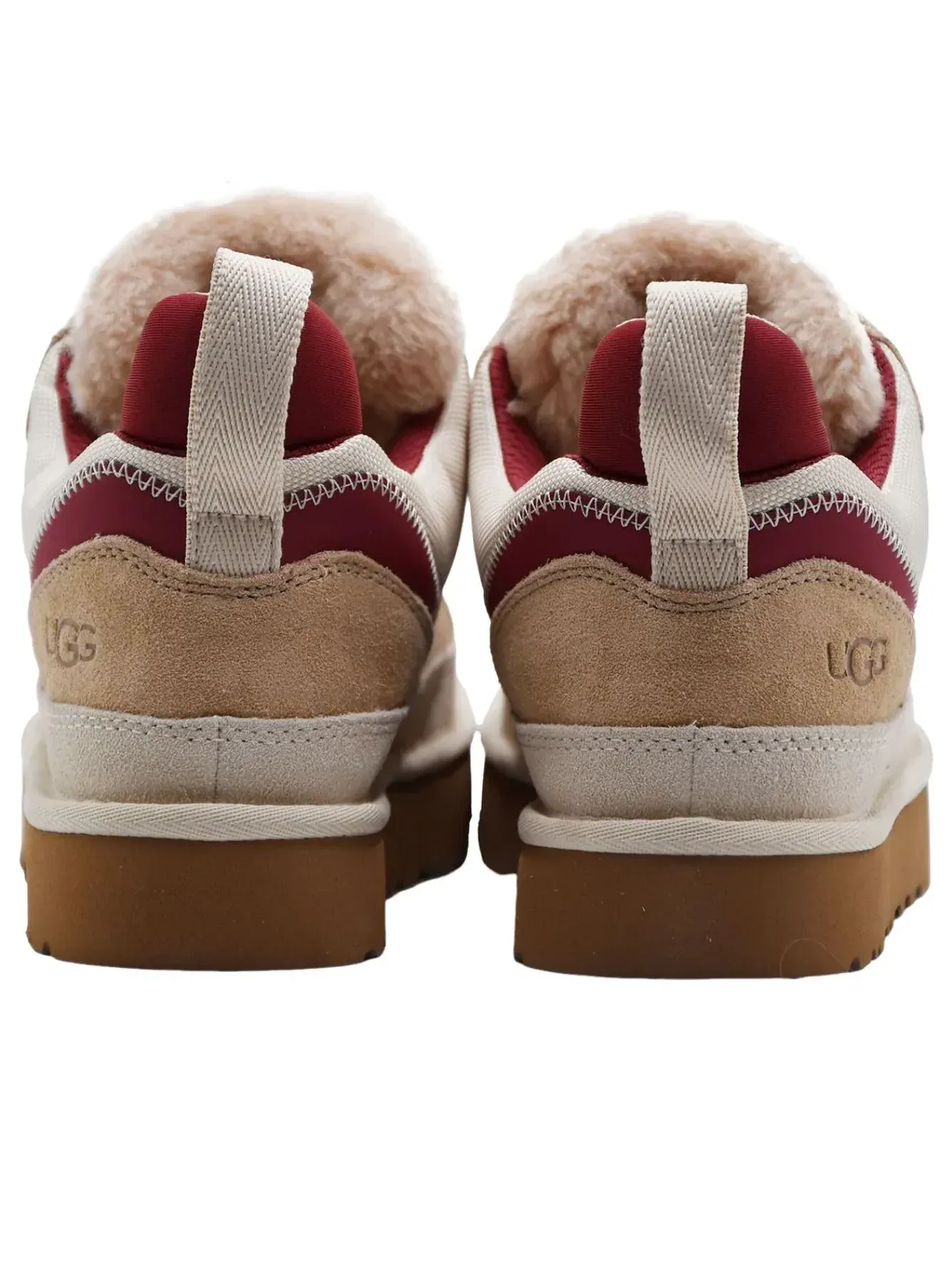 Кроссовки UGG Lowmel 'Driftwood Biking Red' — изображение 4 из 5, бежевый