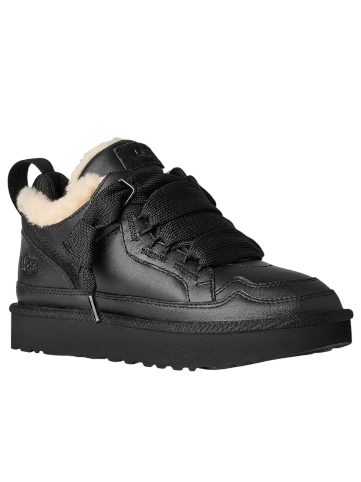 Угги (WMNS) UGG Lowmel Leather 'Black' — изображение 2 из 5, черный