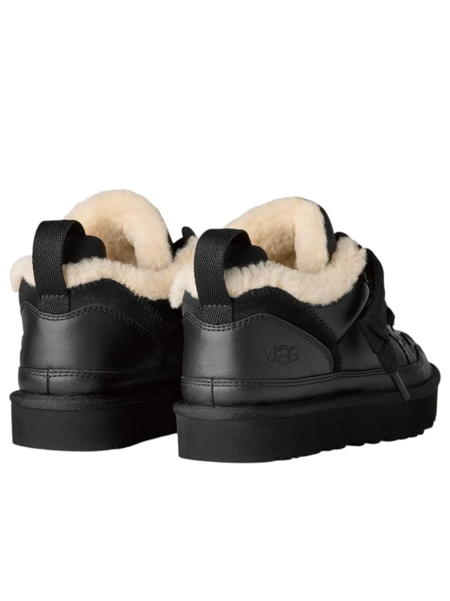 Угги (WMNS) UGG Lowmel Leather 'Black' — изображение 3 из 5, черный