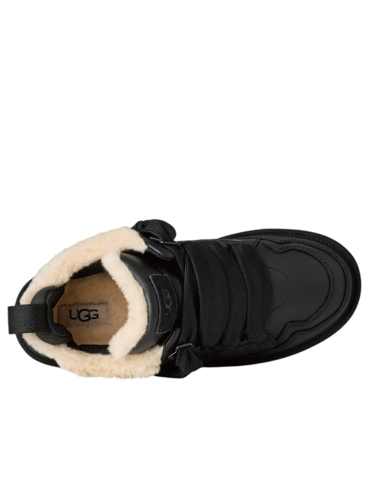 Угги (WMNS) UGG Lowmel Leather 'Black' — изображение 4 из 5, черный