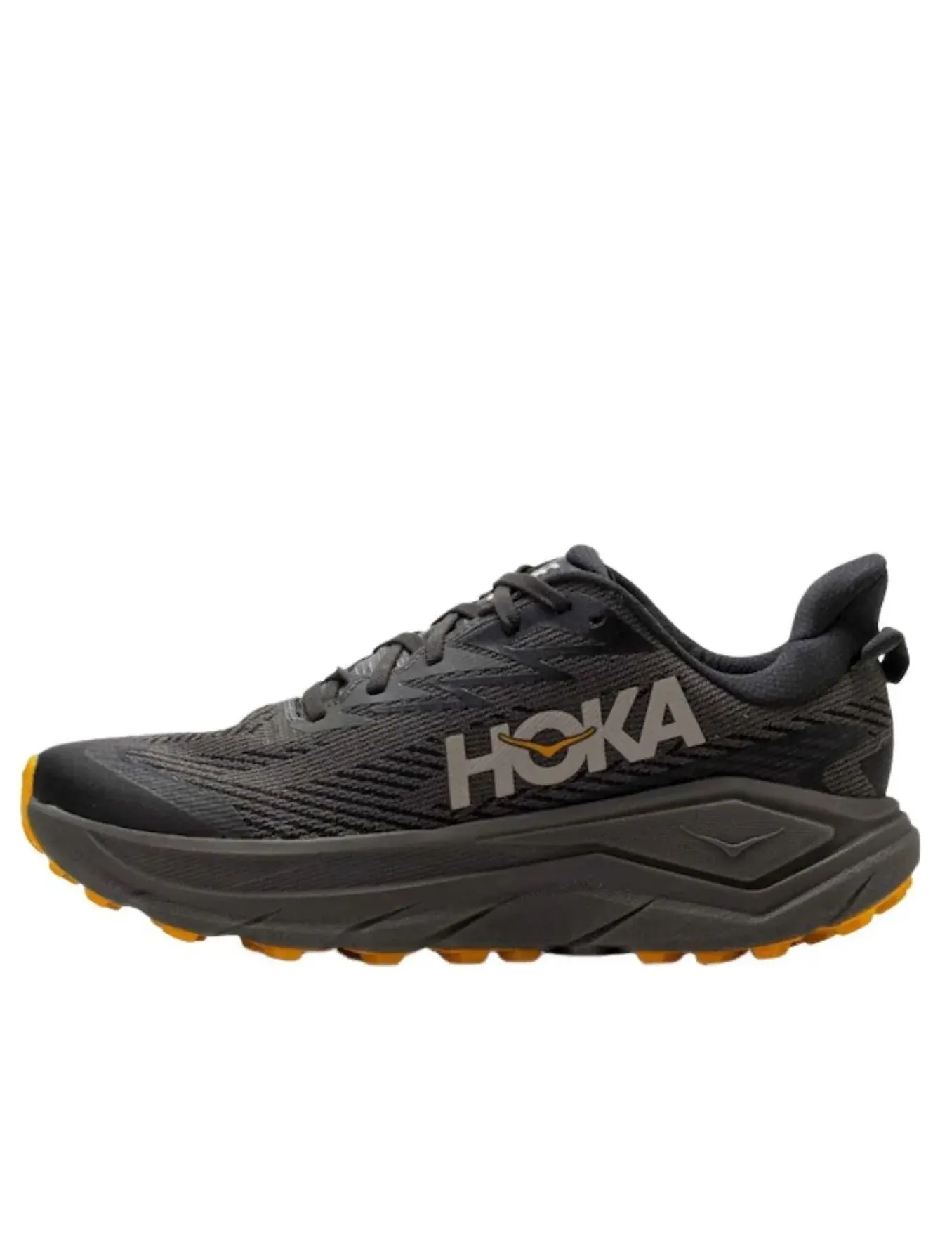 Кроссовки HOKA ONE ONE Challenger 8 GTX 'Asphalt Grey Varsity Yellow' — изображение 1 из 6, серый